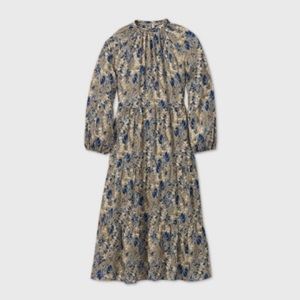 Flowered tiered maxi dress